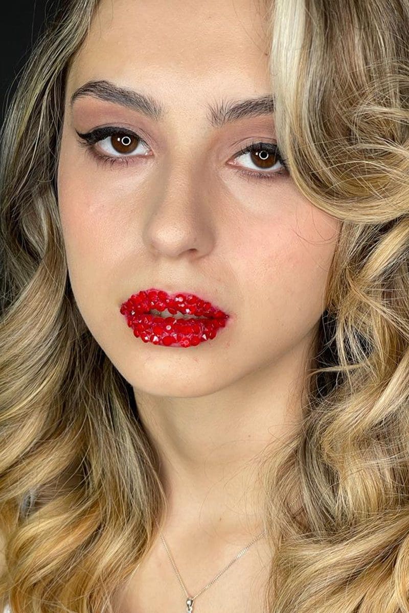 A finished bridal makeup look ready for the ceremony