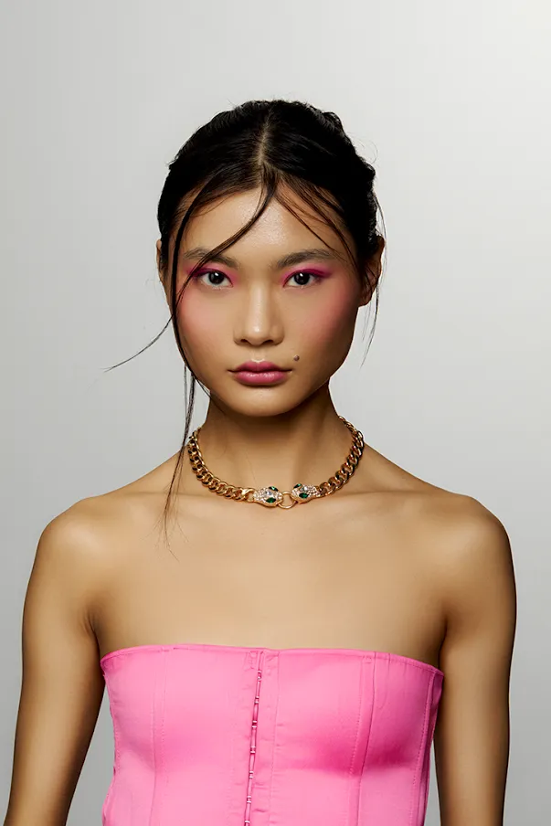 Makeup Model Pink Corset